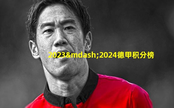 2023—2024德甲积分榜