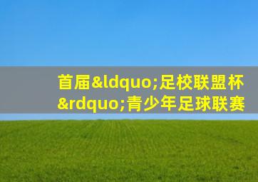 首届“足校联盟杯”青少年足球联赛